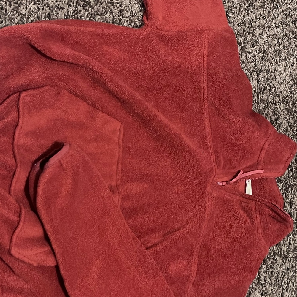 deep orange courter zip jacket super comfy in great condition